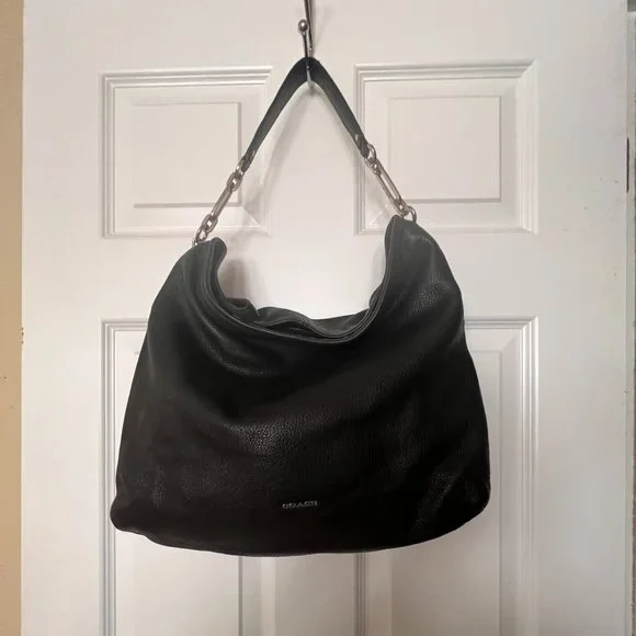 Coach | Bags | Coach Madison Leather Hobo Black Bag 27858